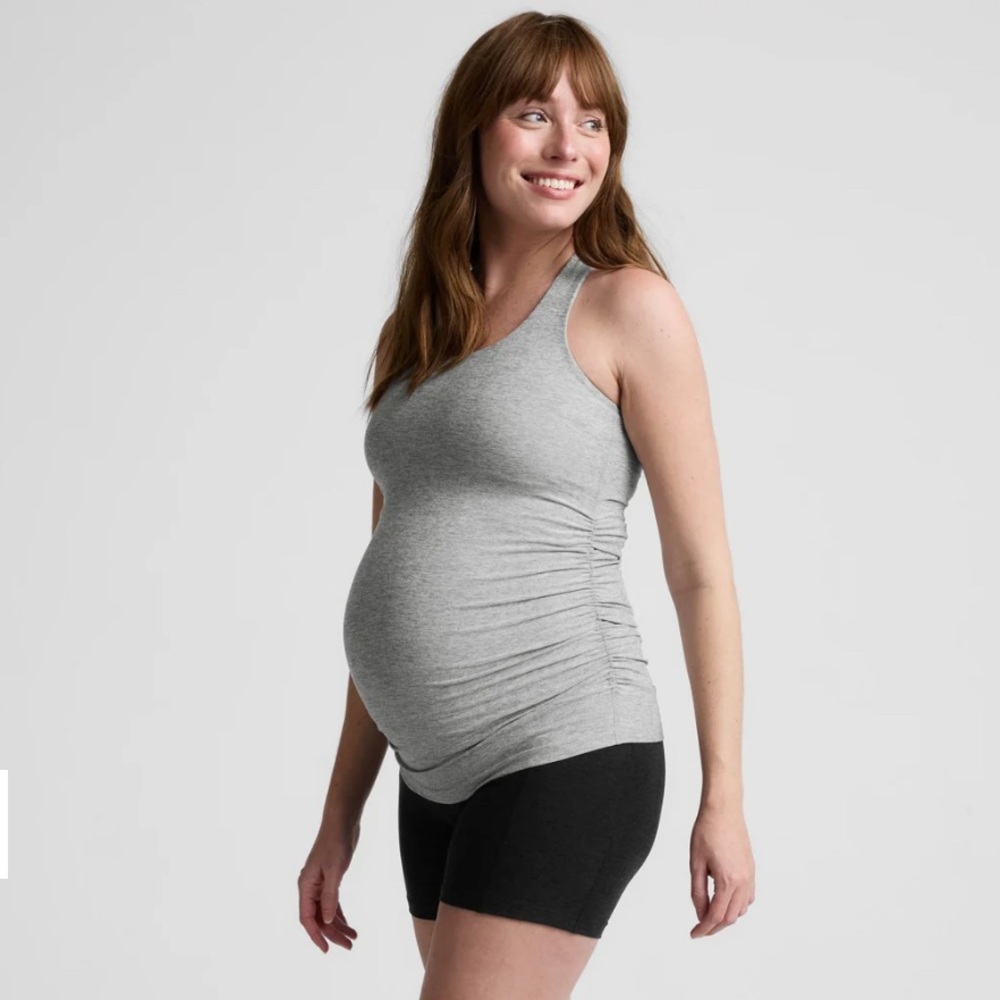 Spacedye bases covered beyond the bump maternity tank